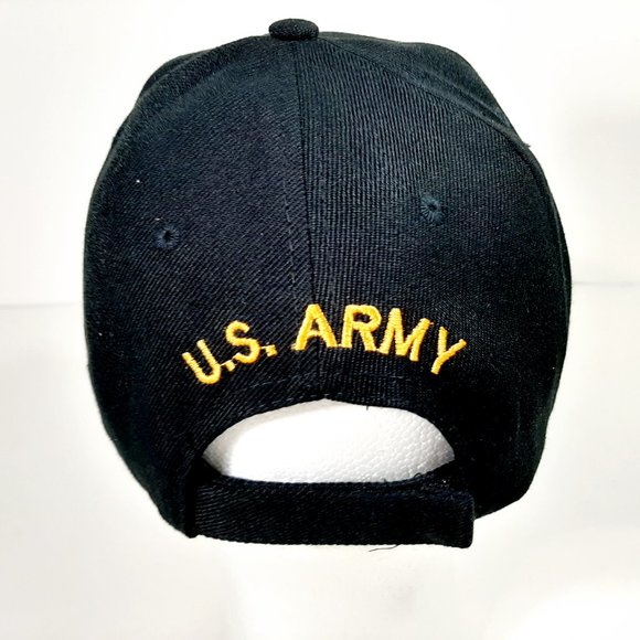 US Army Staff Sergeant Men's Ball Cap Hat Black Embroidered - Picture 4 of 4